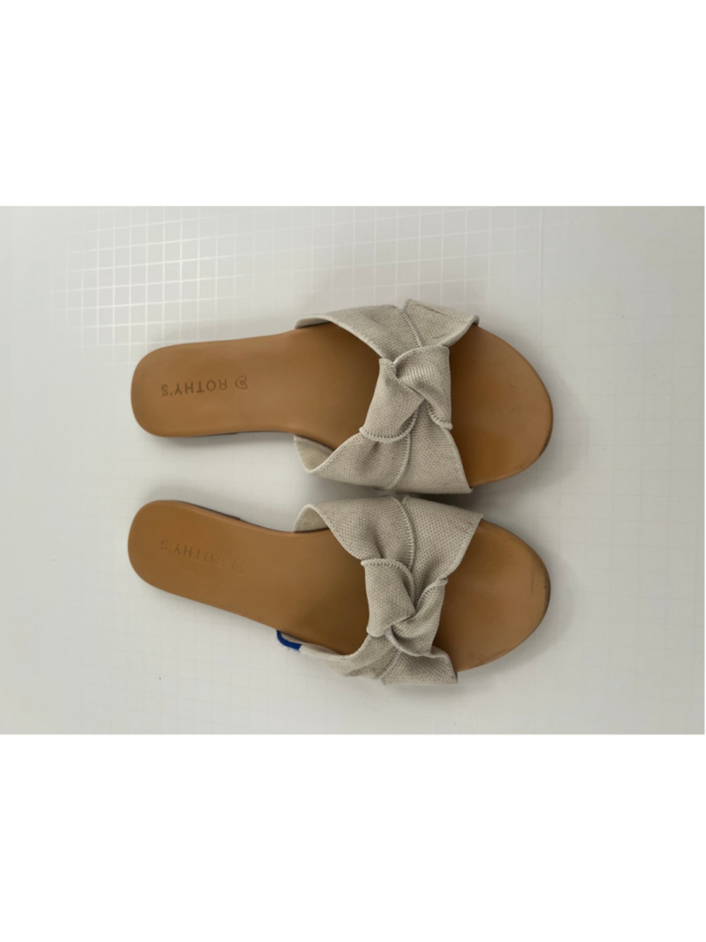 Rothy's The Knot slide sandal Cream 7.5 - Picture 2 of 5